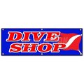 Signmission DIVE SHOP BANNER SIGN diving gear scuba rental sale deep sea lessons B-72 Dive Shop
